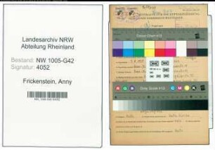 Entnazifizierung Anny Frickenstein , geb. 05.08.1920 ()