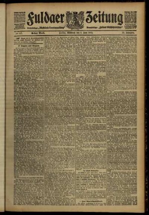 Erste Ausgabe vom Mittwoch, den 05. Juni 1912.
