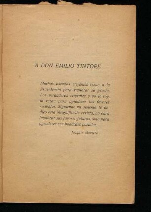 [Dedicatoria] A Don Emilio Tintoré