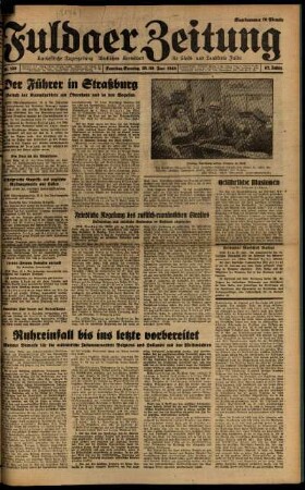 Ausgabe vom Samstag, den 29. Juni 1940.