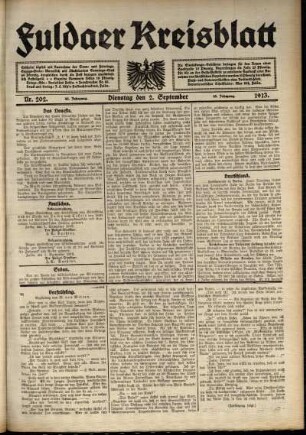 Ausgabe vom Dienstag, den 02. September 1913.