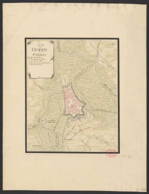 Plan von Demmin in Pommern