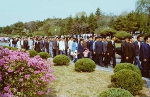 Besucher des Geburtsorts von Kim Il Sung