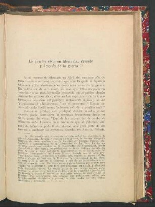 Lo que he visto en Alemania, durante y después de la guerra
