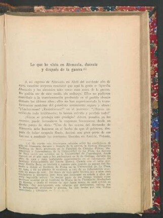 Lo que he visto en Alemania, durante y después de la guerra