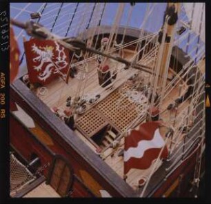 Vollmodell der spanischen Galeone "Santa Maria del Pilar", um 1535, Maßstab 1:50, Detailansicht