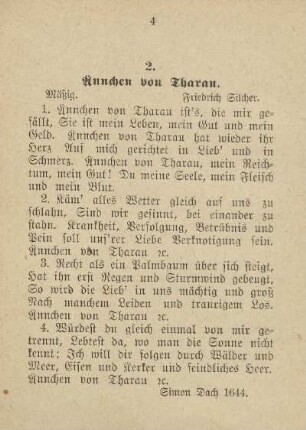 2. Ännchen von Tharau