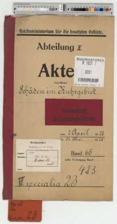 Schäden im Ruhrgebiet: Bd. 65