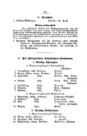 Die Königlichen Schullehrer-Seminare