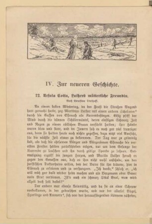 IV. Zur neueren Geschichte