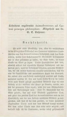 84-89 Leibnitzens ungedruckte Animadversiones ad Cartesii principia philosophiae