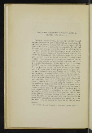 Informe del gobernador de Veragua sobre el Guaymí. - Año de 1575 (1).