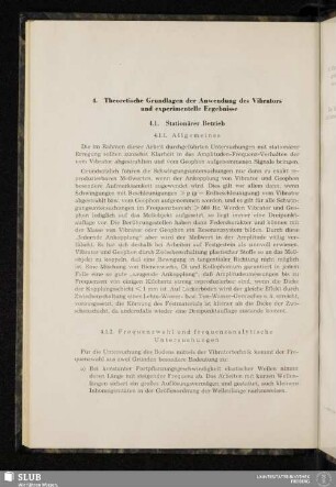 4. Theoretische Grundlagen der Anwendung des Vibrators und experimentelle Ergebnisse