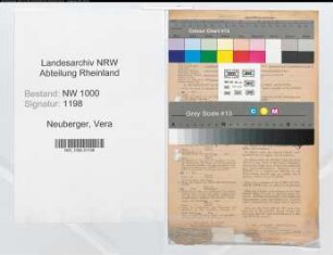 Entnazifizierung Vera Neuberger, geb. 03.02.1896 (Verw.Gehilfin)