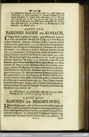 Caput LVIII. Barones de Himmelberg