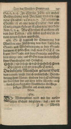 Das zwey und zwantzigste Capitel. Die bekehrte Menschen gebieret Gott von neuen ...