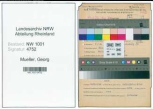 Entnazifizierung Georg Mueller, geb. 04.05.1886 (Gaertner)