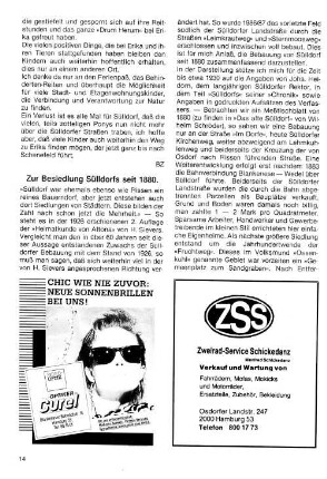 Zur Besiedlung Sülldorfs seit 1880.