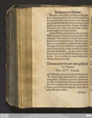 Von mancherley art und geschlecht der Bäumen. Das XXV. Capitel.