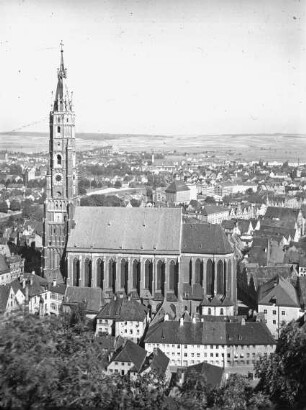 Landshut, St. Martin, von Süden; Stethaimer, Hans (Hans von Burghausen)