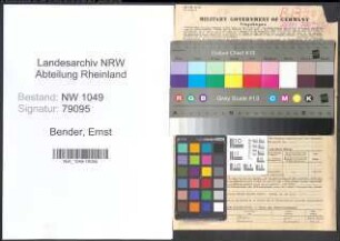 Entnazifizierung Ernst Bender , geb. 06.12.1879 (Ingenieur)