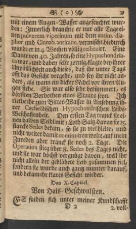 Das X. Capitel. Von Hals-Geschwulsten