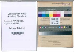 Entnazifizierung Friedrich Peipers , geb. 29.01.1879 (Senatspraesident)