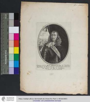 Philippe de la Motte Houdancour Duc de Cardone, Mareschal de France Viceroy de Catalogne et General des Armees du Roy en Espagne / B. Moncornet excudit auec Priuilegie du Roy