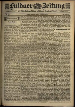 Zweite Ausgabe vom Samstag, den 01. September 1900.