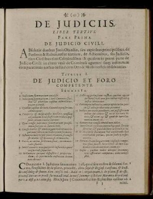 De Iudiciis. Liber Tertius.