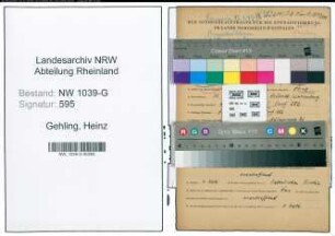 Entnazifizierung Heinz Gehling , geb. 01.03.1914 (Bahnbeamter)