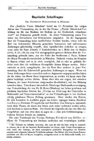 Bayrische Schulfragen