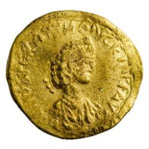Münze, Tremissis, 430 - 455 n. Chr.