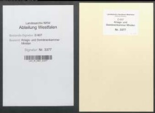 Bau und Reparatur der geistlichen Gebäude zu Rahden (Amt Rahden) - Band 1