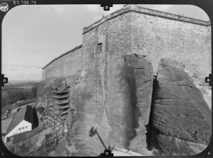 Königstein. Festung (1589-1591; P. Buchner). Südwestseite (Teilansicht)