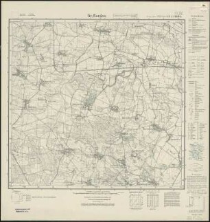 Meßtischblatt 2634 : Gr. Bargen, 1932 : Gr. Bargen. - Hrsg. 1889, bericht. 1927, einz. Nachtr. 1932. - 1:25000. - [Berlin]: Reichsamt für Landesaufnahme, 1932. - 1 Kt.