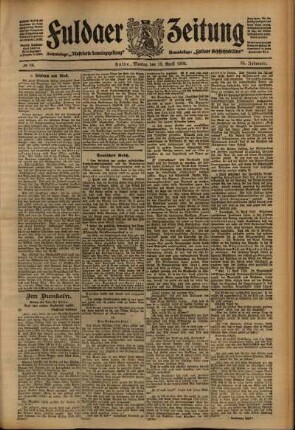 Ausgabe vom Montag, den 13. April 1908.