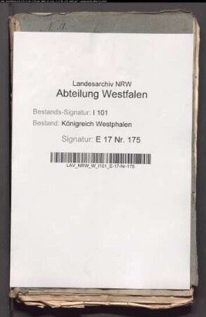 Einzureichende monatliche Situationsetats der Administrationskasse des aufgehobenen Domkapitels Paderborn