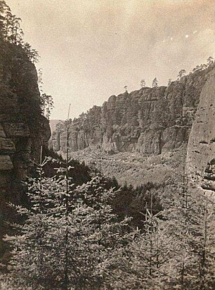 Elbsandsteingebirge. Großer Zschand. Thorwalder Wände, Löfflerschlüchte