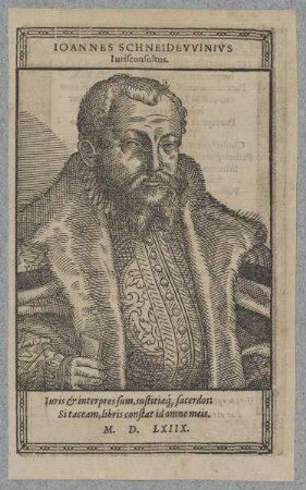 Bildnis des Ioannes Schneidevvinivs