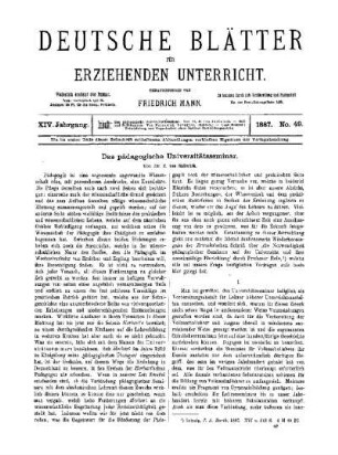 Das pädagogische Universitätsseminar