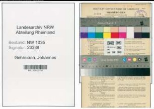 Entnazifizierung Johannes Gehrmann , geb. 19.10.1906 (Wachmann)