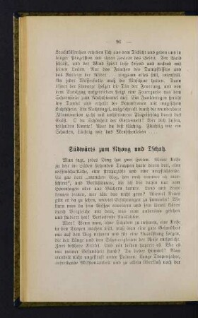 96, Südwärts zum Nhong und Dschah