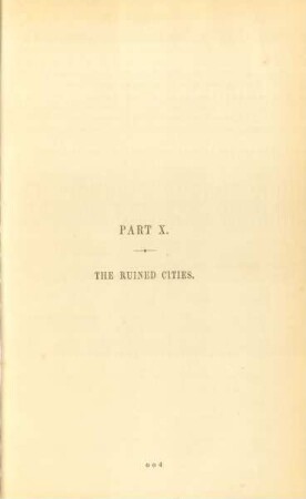 Part X. The ruined cities