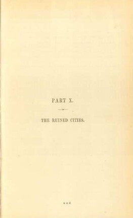 Part X. The ruined cities
