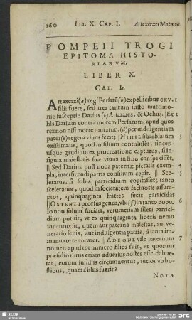 Pompeii Trogi Epitoma Historiarum, Liber X.