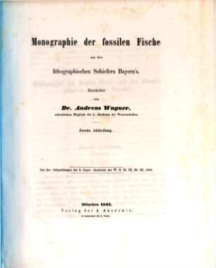 Monographie der fossilen Fische aus den lithographischen Schiefern Bayerns, 2