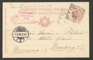 Postkarte an Marie von Bülow : 02.06.1898