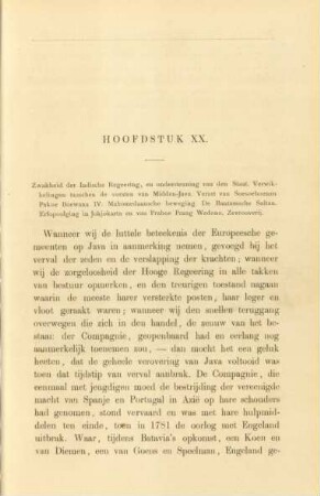 Hoofdstuk XX. Zwakheid der Indische Regeering, en ondersteuning van den Staat ...