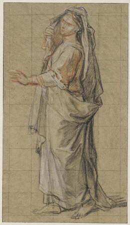 Studie der Cumäischen Sibylle für das Gemälde "Aeneas in der Unterwelt"